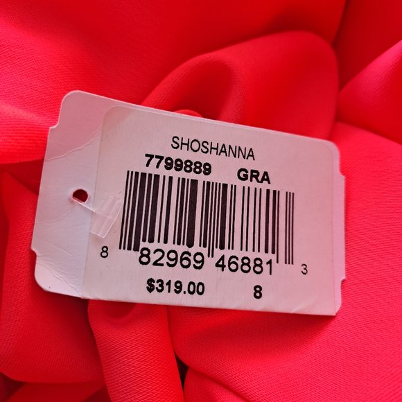 NWT Shoshanna Trilby Neon Pink Grapefruit Dress - Picture 4 of 7